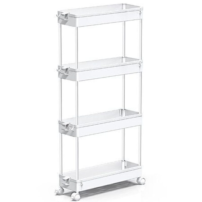 Spacekeeper Slim Rolling Storage Cart – 4‑Tier Bathroom Organizer – $9 Off