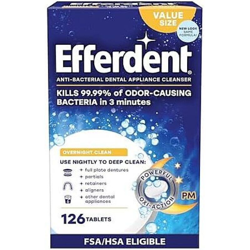 Efferdent Denture & Retainer Cleaning Tablets – 126 Count – $4.20 with Subscribe & Save