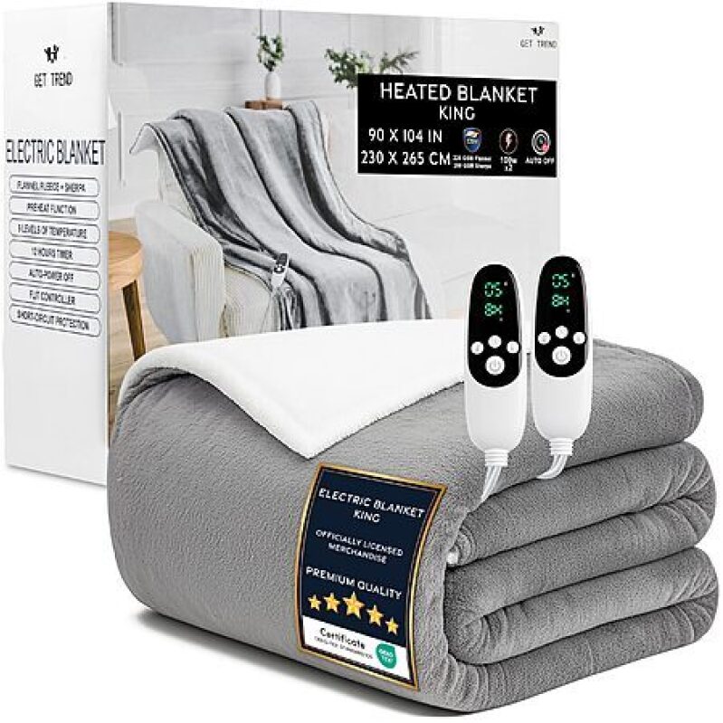 Get Trend Heated Blanket – King Luxury Fleece, $39.89 Deal