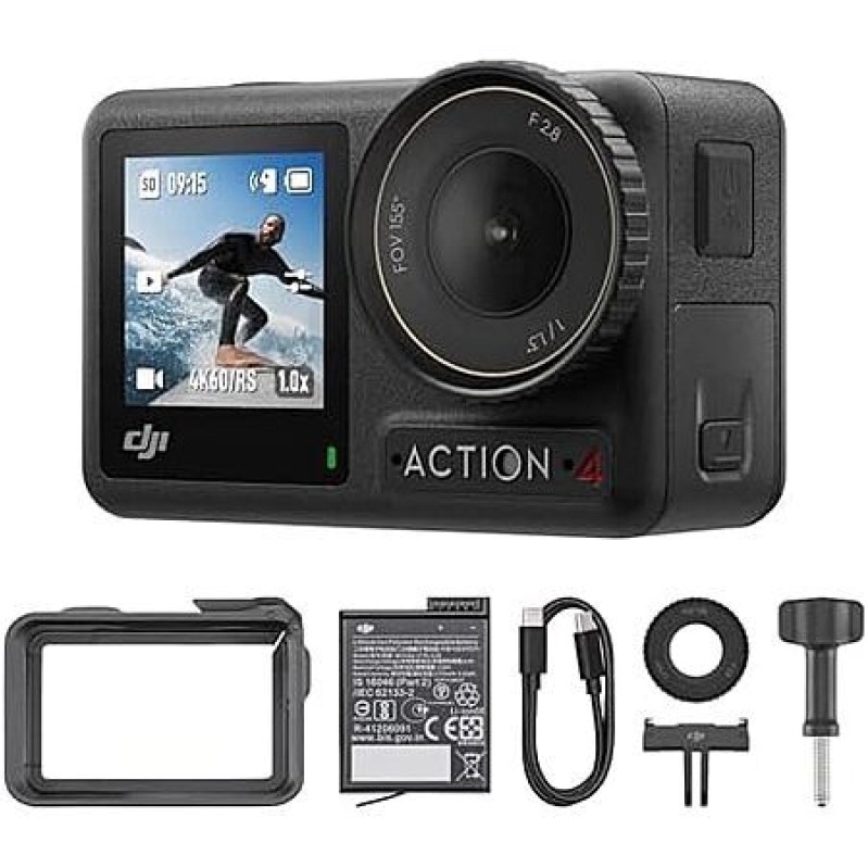 DJI Osmo Action 4 Essential Combo – 4K/120fps Waterproof Camera for $199