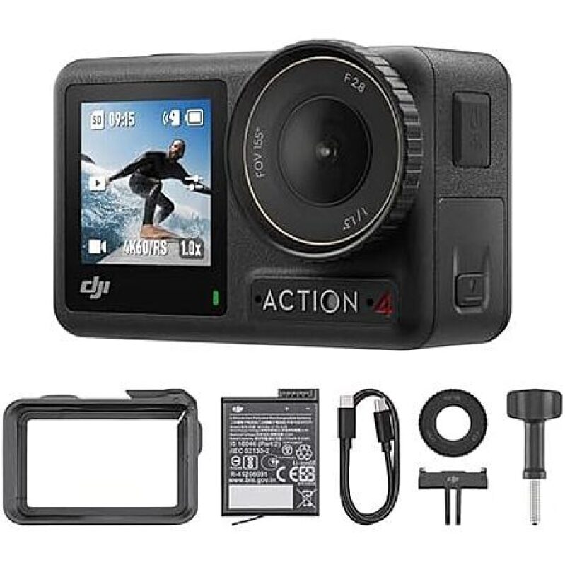 DJI Osmo Action 4 Essential Combo – 4K/120fps Waterproof Camera for $199