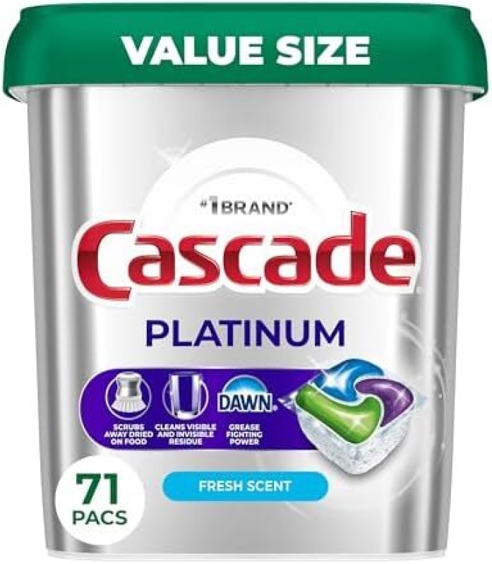 Cascade Platinum Dishwasher Pods – 71 Count Fresh Scent – $14.95 (35% Off)