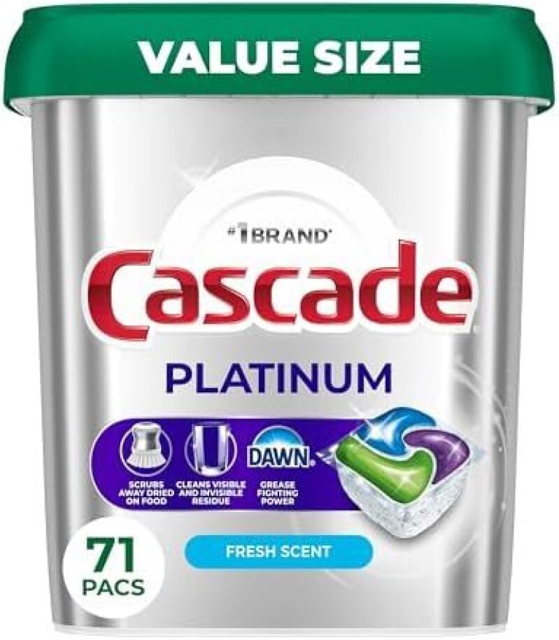 Cascade Platinum Dishwasher Pods – 71 Count Fresh Scent – $14.95 (35% Off)