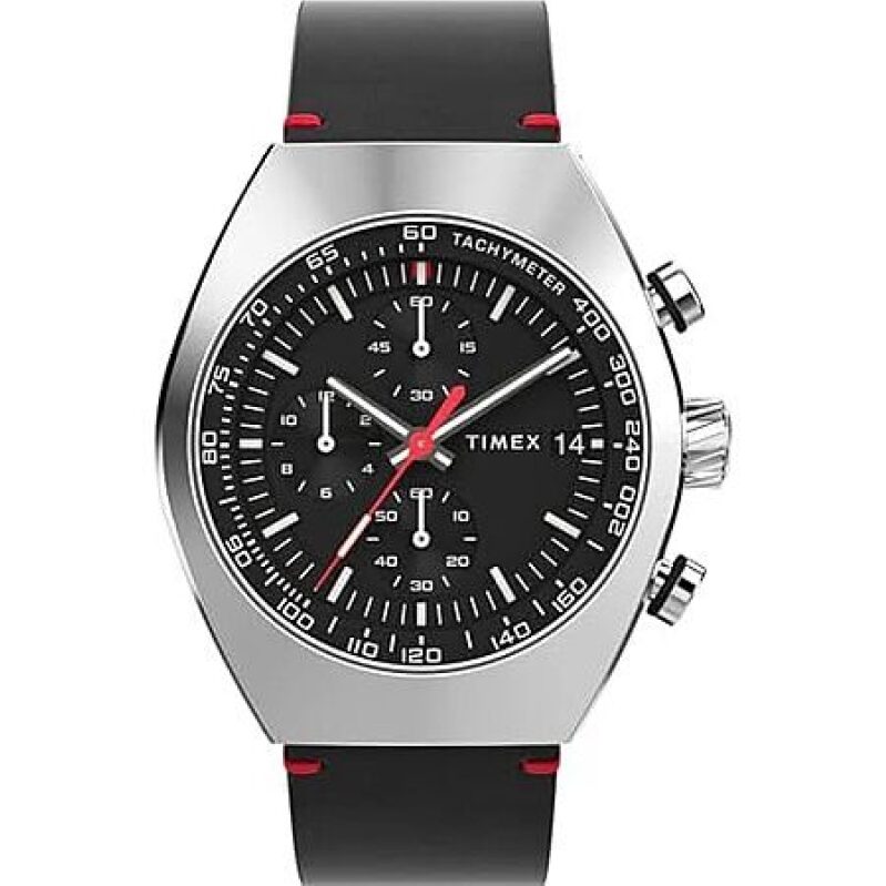 Timex Men's Legacy Tonneau 42mm Watch – Black Strap & Dial – $93.32 (63% Off)