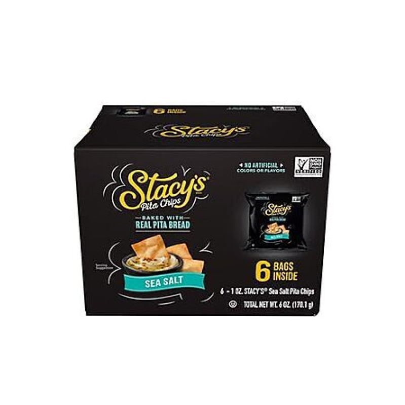 Stacy's Sea Salt Pita Chips 6‑Pack – $16 Deal, 53% Off