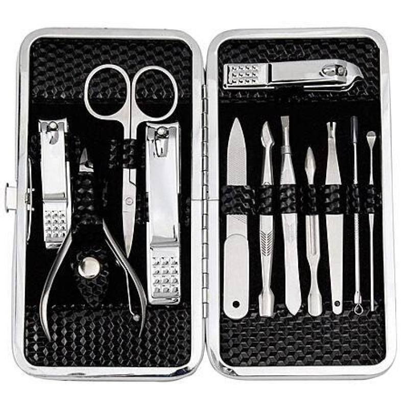 12‑Piece Nail Clippers Set with Travel Case – Pro Grooming Kit for $4.99
