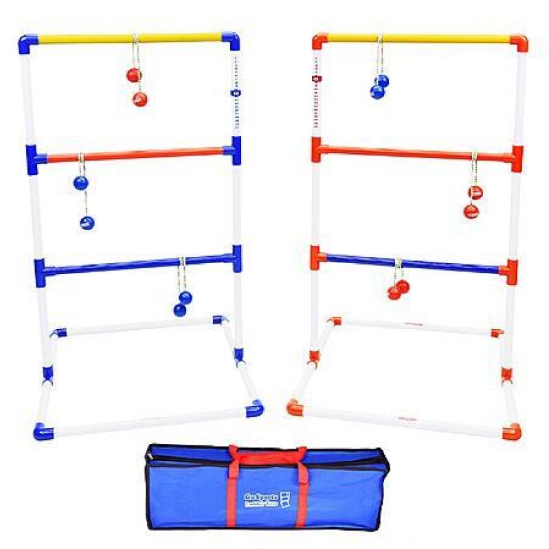GoSports Ladder Toss Set – 6 Bolos, Carrying Case, Score Tracker – Standard & Giant – $16.78 Deal