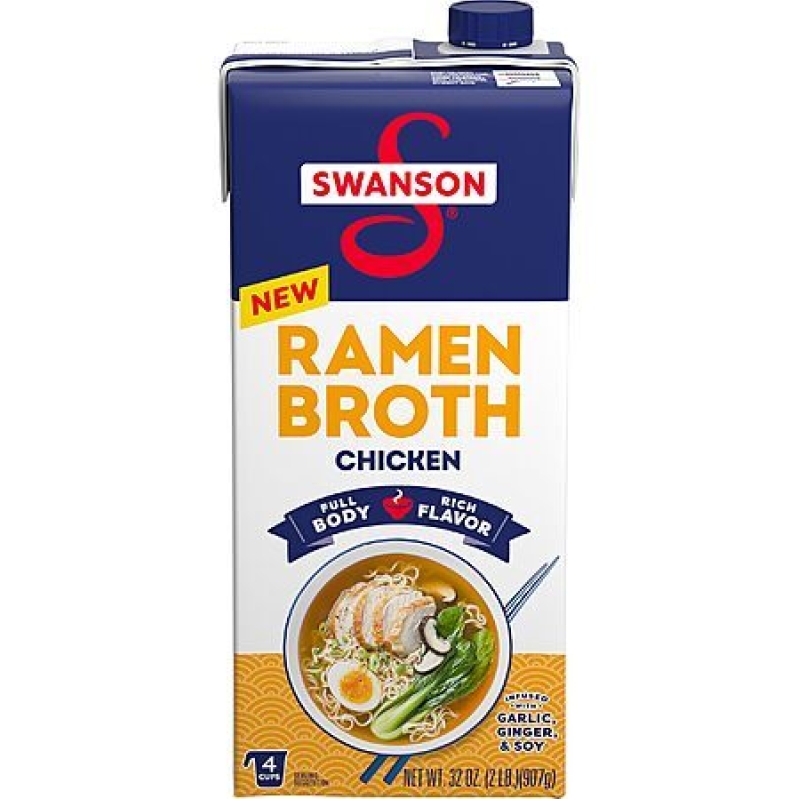 Swanson Ramen Chicken Broth 32‑oz – $1.48 with Coupon & Subscribe Save