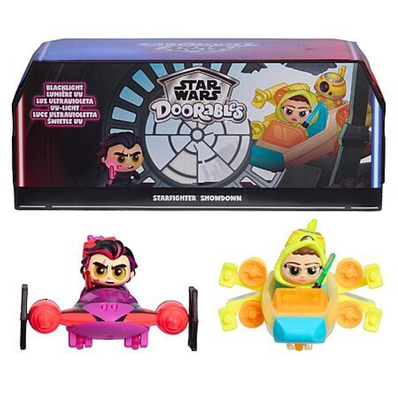 Star Wars Doorables Starfighter Showdown – Light-Up Display with Rey & Kylo Ren – Only $3.99