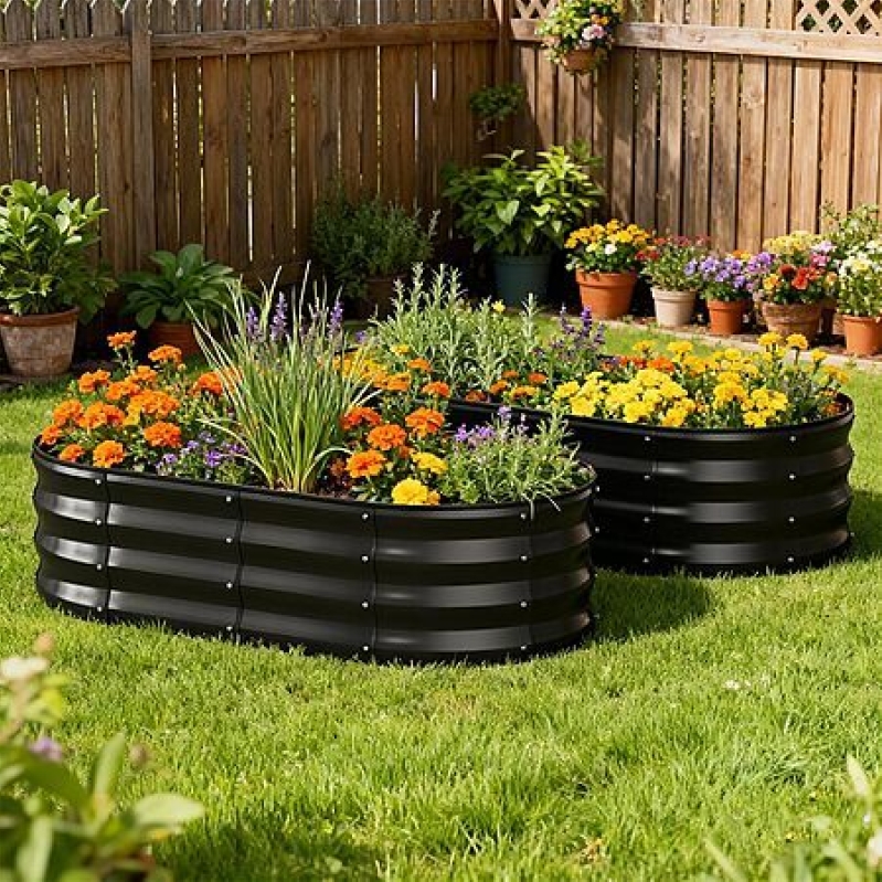 COMHOMA 2‑Pack Galvanized Raised Garden Beds – $39.09 Deal