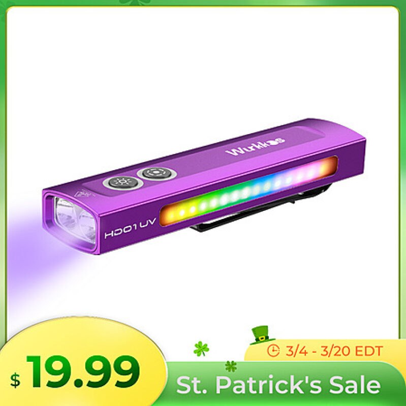 Wurkkos Purple HD01UV LED Flashlight – UV & RGB – $25.83 Deal