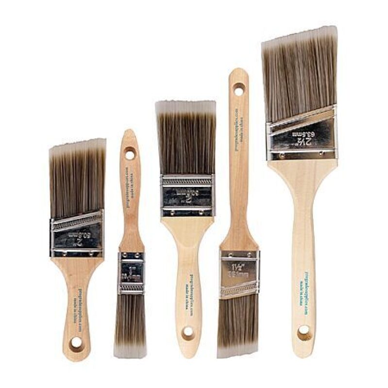 Pro Grade 5‑Piece Paint Brush Set – Flat & Angle Brushes for Latex & Oil – Only $7.99