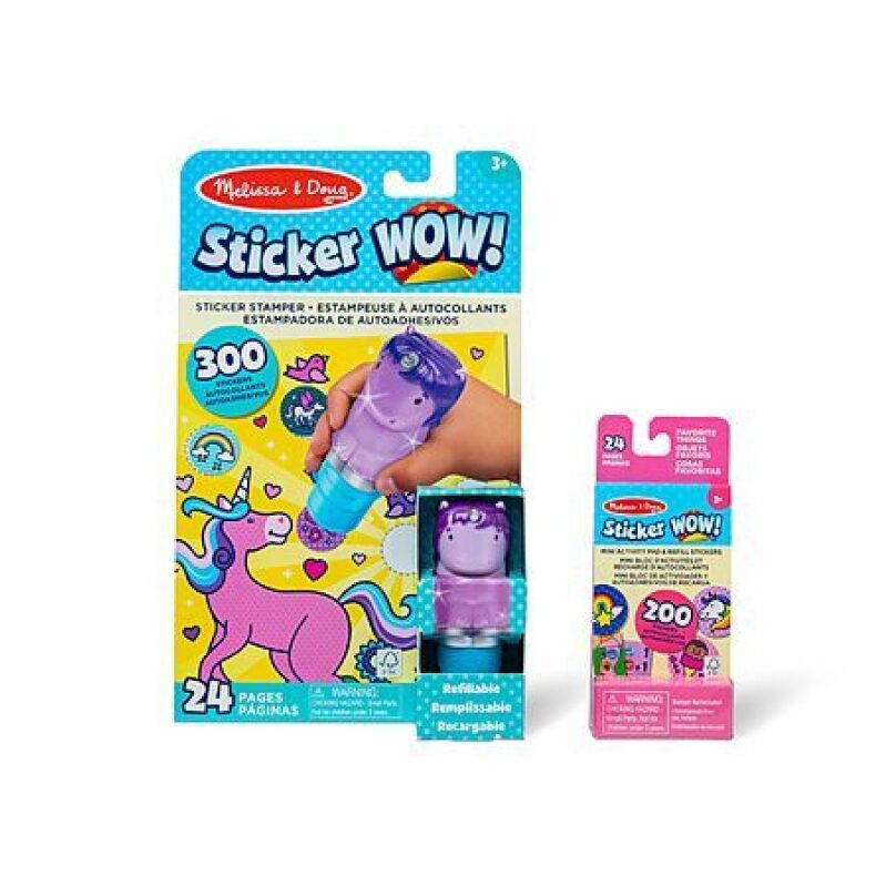 Melissa & Doug Sticker WOW! Purple Unicorn Bundle – 500 Stickers + Free Shipping for $8.35