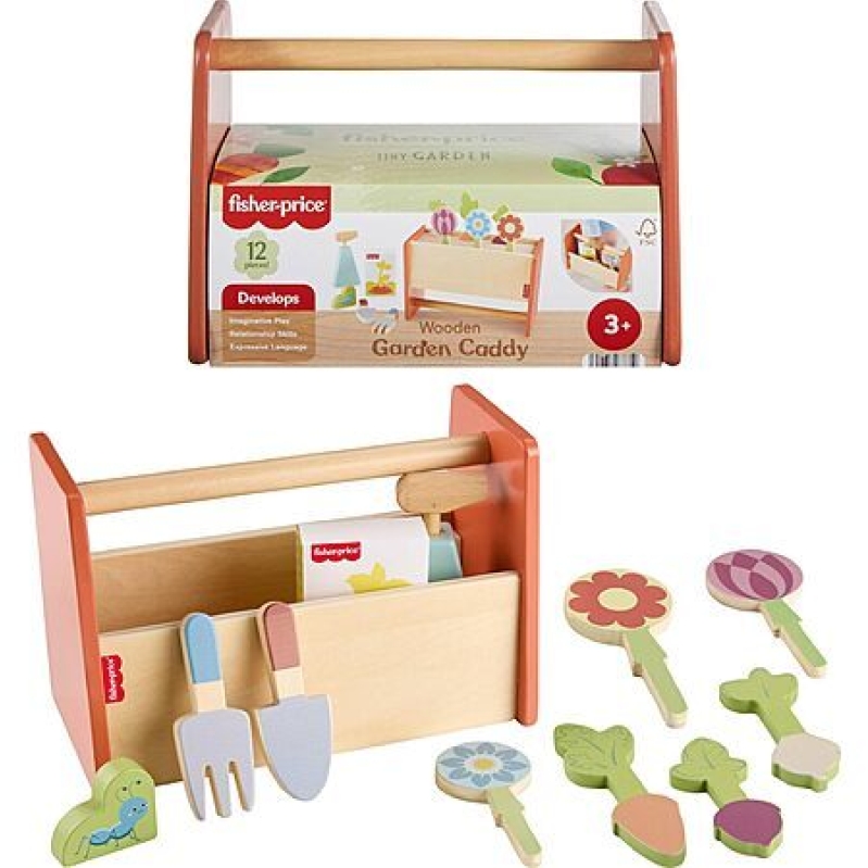 Fisher-Price Wooden Tiny Garden Caddy Playset – $4.99 Deal