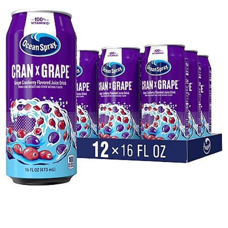 Ocean Spray Cran‑Grape Juice – 12‑Can Pack for $15.78 (Free Shipping)