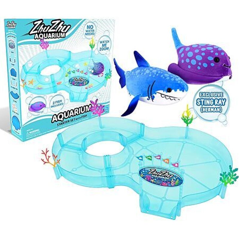 ZhuZhu Aquarium Starter Set + 2 Motorized Fish – $6.49, Free Prime Shipping