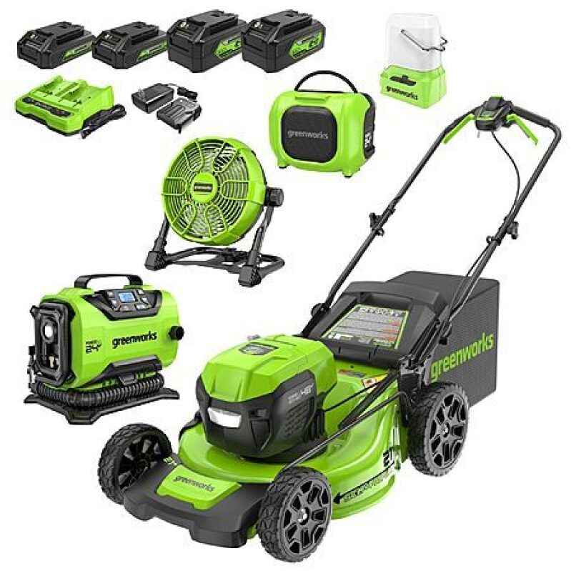 Greenworks 48V Brushless Self‑Propelled Mower Combo – 21