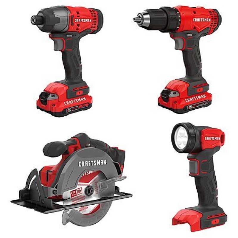 Craftsman V20 MAX 4‑Tool Cordless Combo – $168.26 Deal