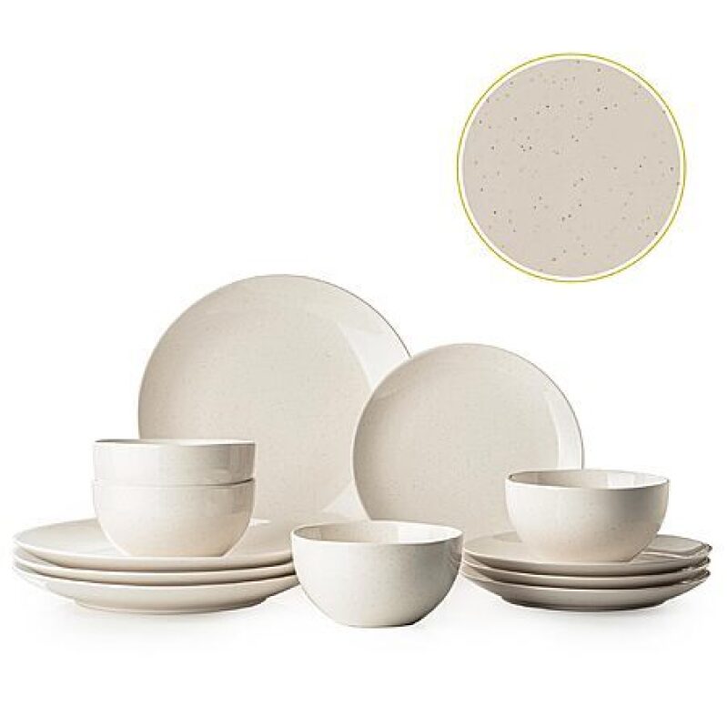 Dafuceramic 12‑Piece Stoneware Dinnerware Set – $24.99 Deal for 4