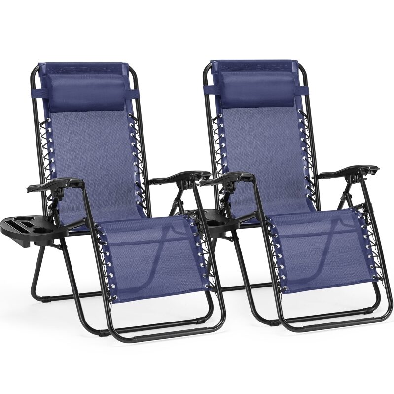 Alvantor Zero Gravity Lounge Chairs – 2‑Pack Foldable Set with Pillow & Cup Holder – $54.99 Deal