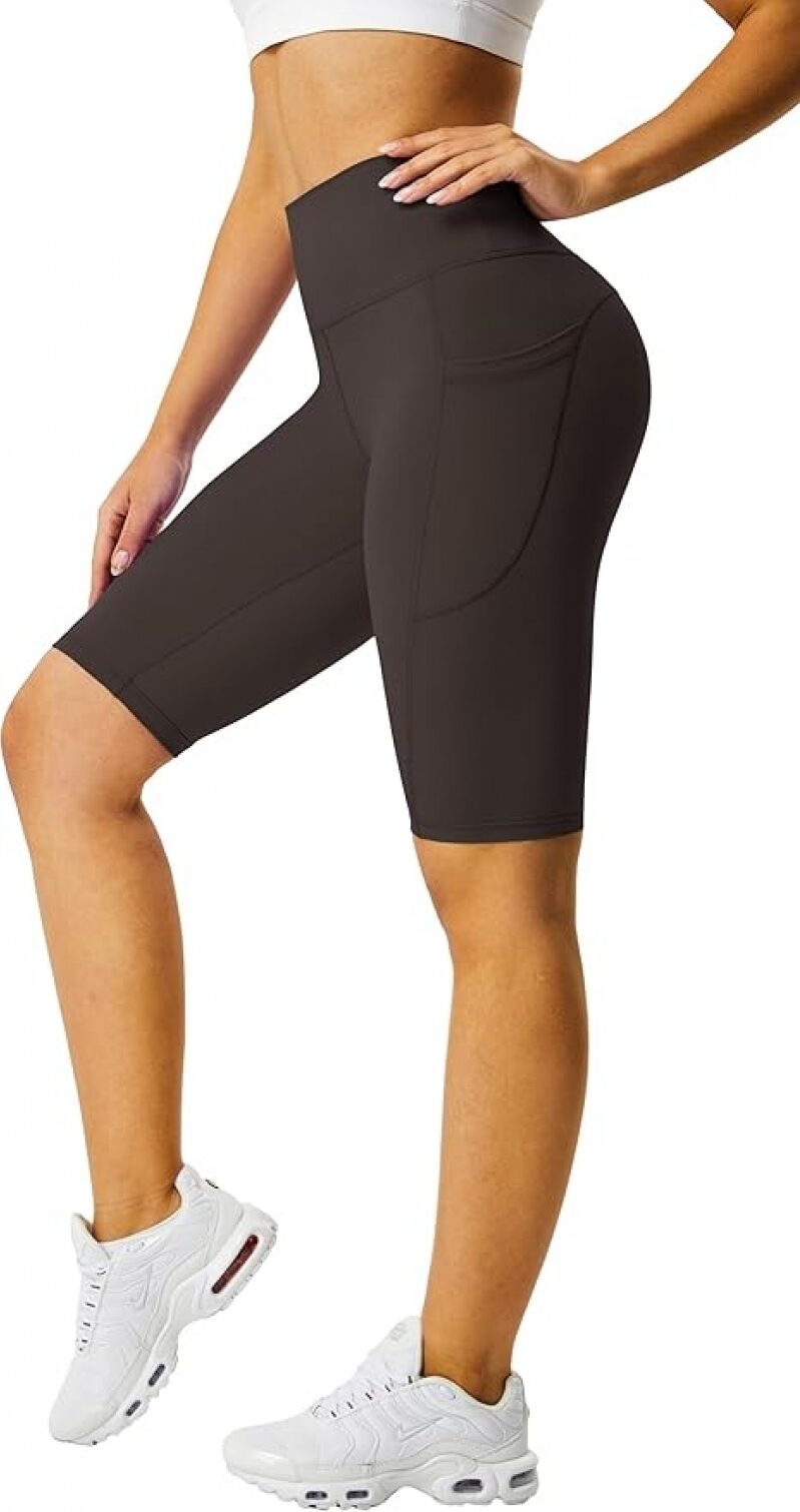 Zinmore Women’s High‑Waisted Yoga Shorts – 50% Off, $4.49