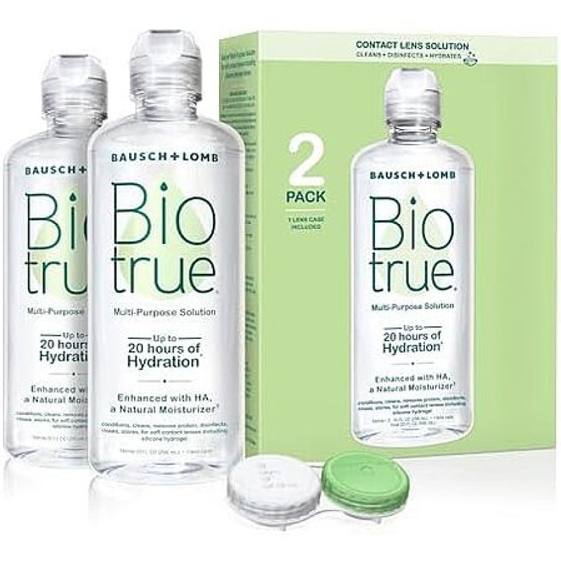 Biotrue Multi-Purpose Contact Lens Solution – 2 Pack 10 oz + Case, $6 Off