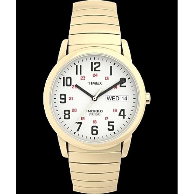 Timex Men's 35mm Easy Reader Day-Date – Gold-Tone Stainless Steel Expansion Band – Deal