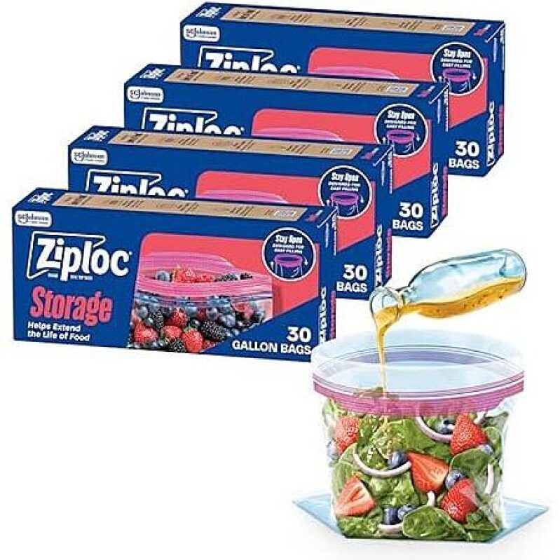 Ziploc Gallon Food Storage Bags – 4 Pack (30 Count) – 45% Off + Subscribe Savings