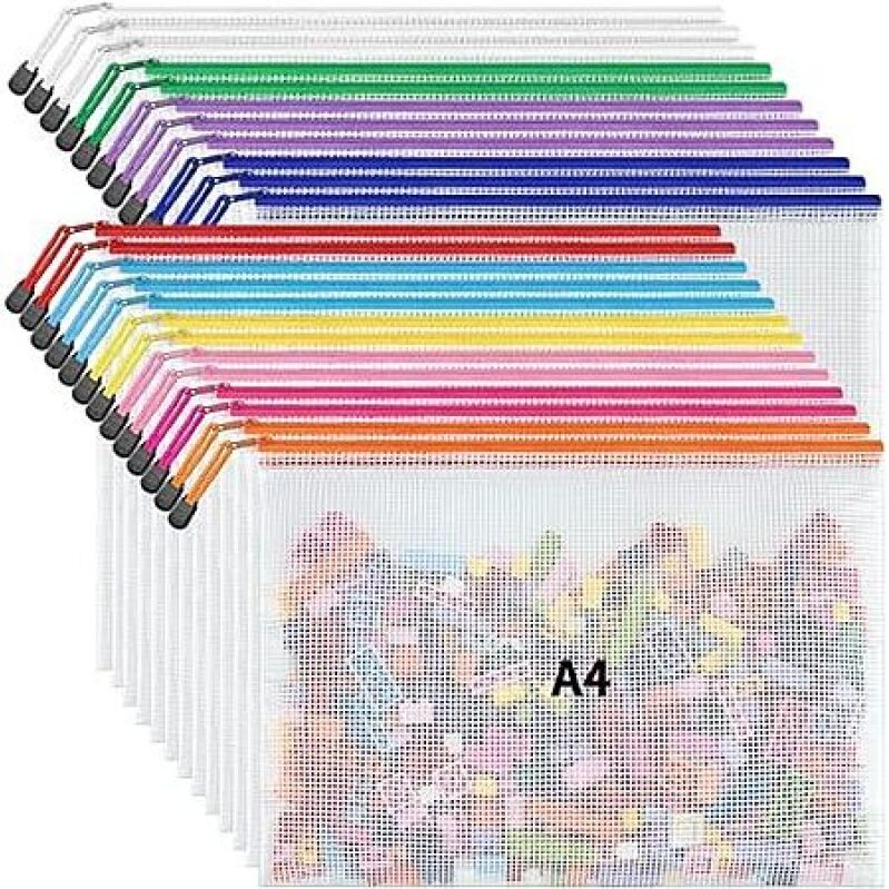 24-Pack JARLINK Zipper Mesh A4 Document Pouch – $11.98 (33% Off)