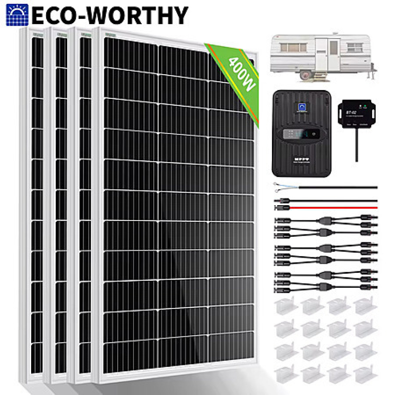 ECO-WORTHY 400W Monocrystalline Solar Panel Kit – $209 + Free Shipping