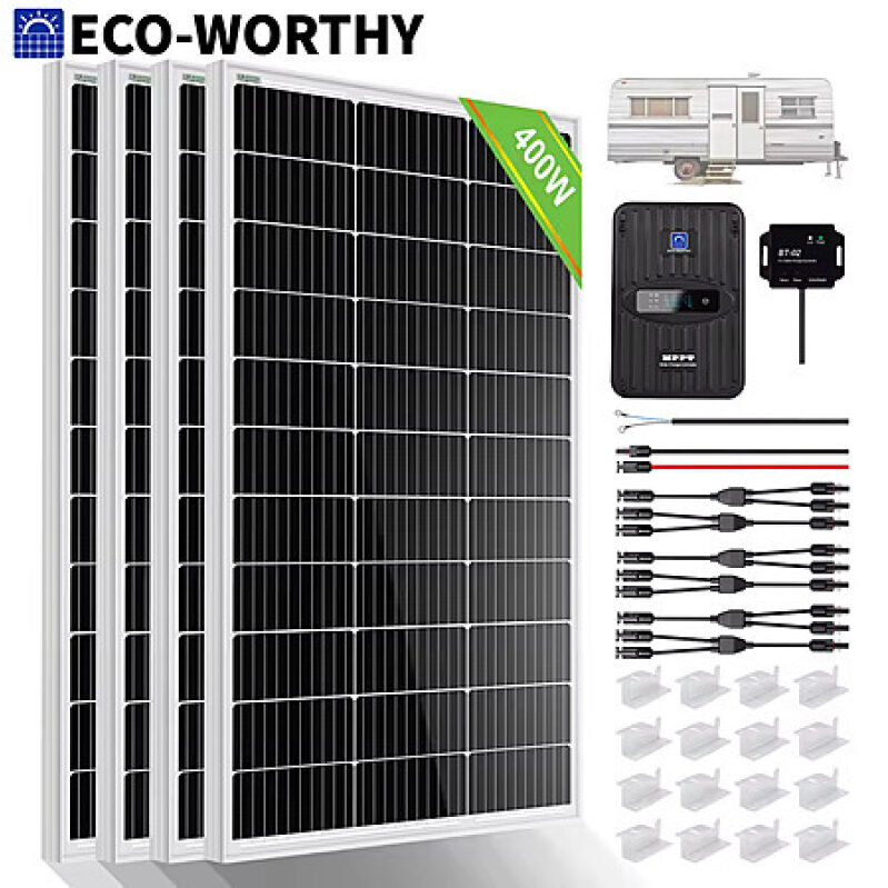 ECO-WORTHY 400W Monocrystalline Solar Panel Kit – $209 + Free Shipping