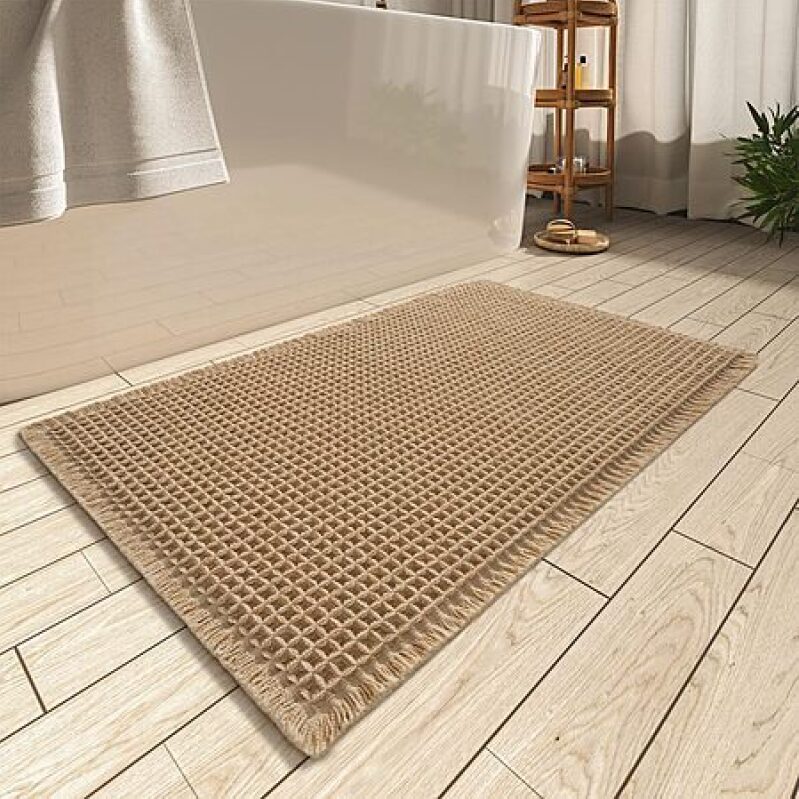 AMOAMI Upgraded Non‑Slip Rubber Backed Waffle Bath Mat – $6.16 Deal