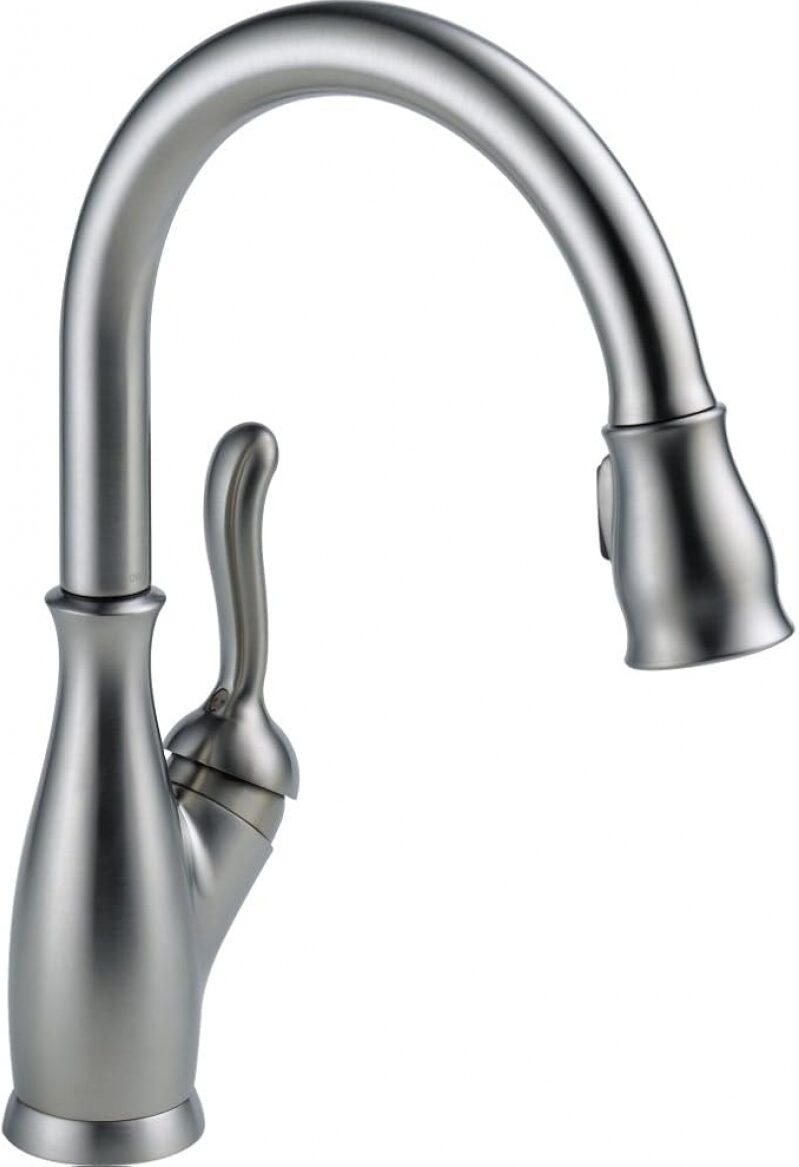 Delta Leland Brushed Nickel Pull-Down Kitchen Faucet – $127.59 (38% Off)