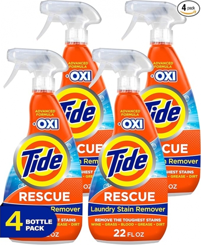 Tide Oxi Stain Remover Spray – 4 Pack (22 oz each) – 28% Off
