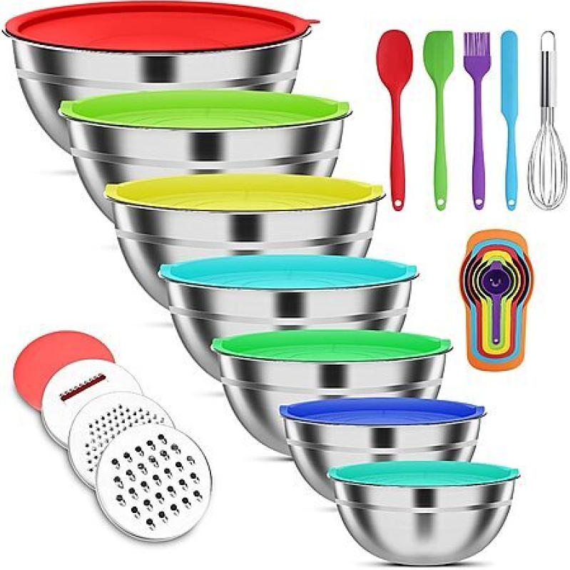 ENVTEK 7-Piece Mixing Bowls Set with Lids – $20.99 (Save $7)