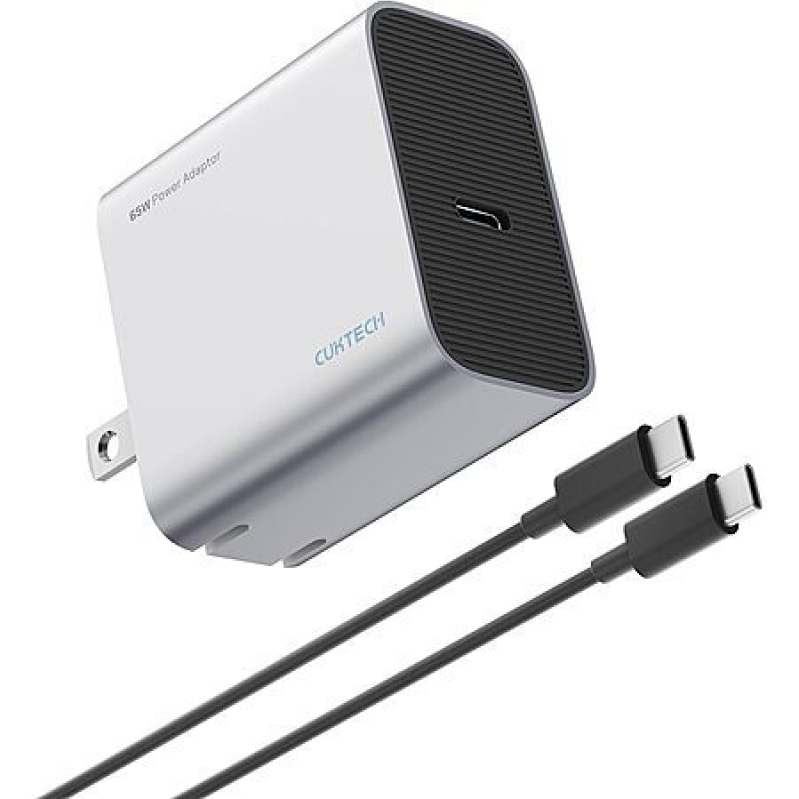 65W CUKTECH GaN III Foldable Wall Charger + 6' USB‑C Cable – $9.99 Deal