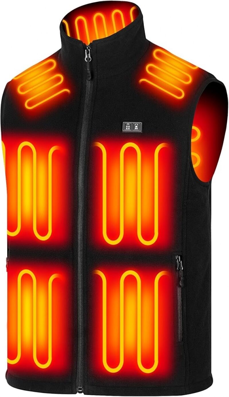 Heated Men's Vest – 10 Zones, Battery Pack, $19.99 Deal