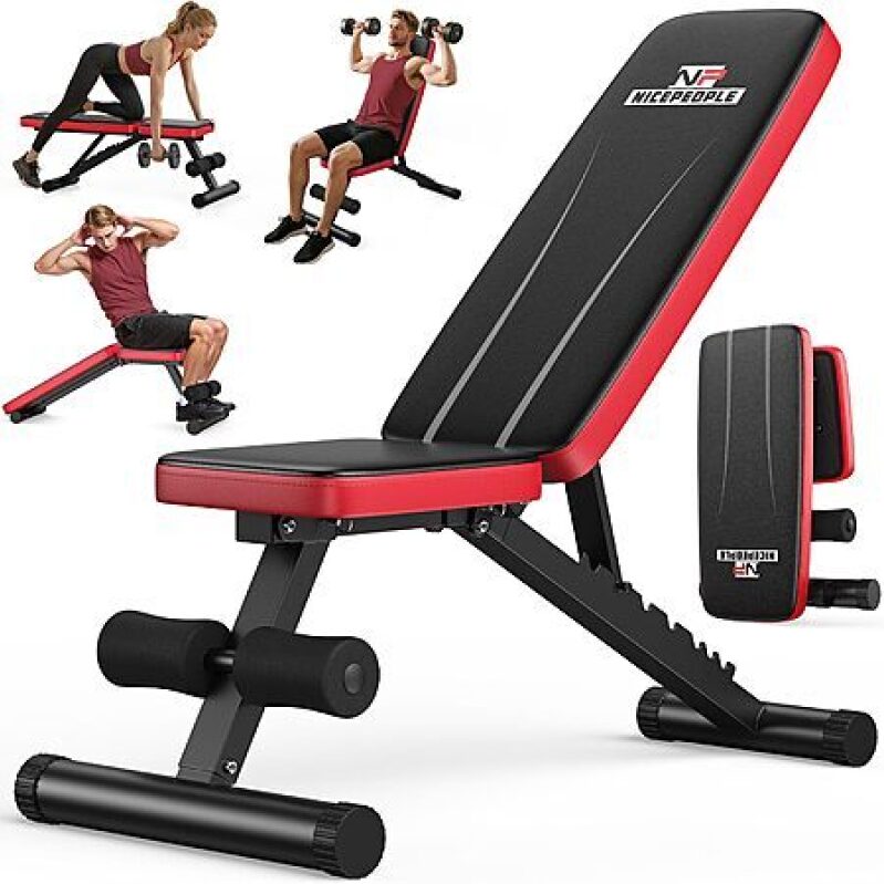 NICEPEOPLE Adjustable Weight Bench – 40% Off, 600‑lb Capacity, 8 Angles