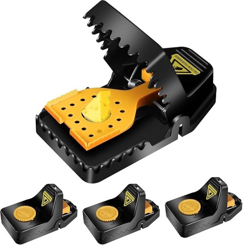 4‑Pack Reusable Mouse Traps – Black & Gold, 50% Off Today
