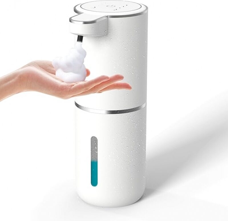 Touchless Foaming Soap Dispenser – 400ml USB Rechargeable – 4 Foam Levels – $11.99 (50% Off)