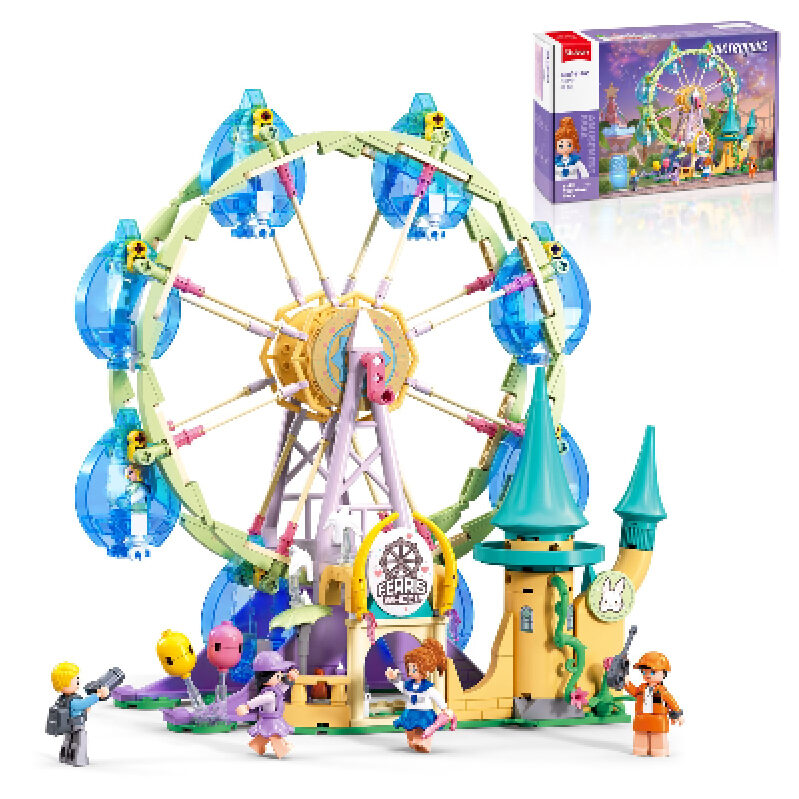 Sluban Amusement Park Ferris Wheel Castle Building Block Set - Creative Play for Kids