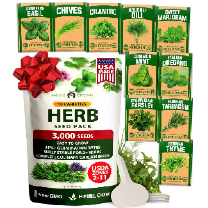 Herb Seed Pack - 10 Varieties, 3000 Seeds