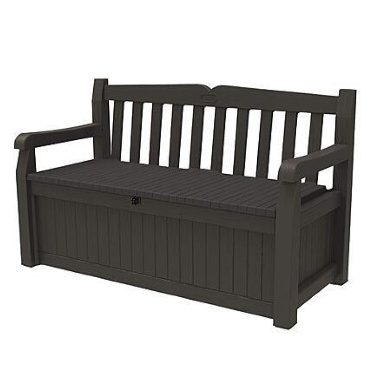 70-Gallon Keter Solana Outdoor Patio Storage Bench Deck Box - Deal Alert