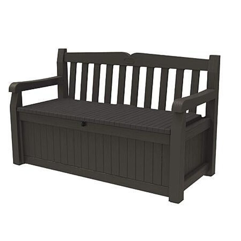 70-Gallon Keter Solana Outdoor Patio Storage Bench Deck Box - Deal Alert