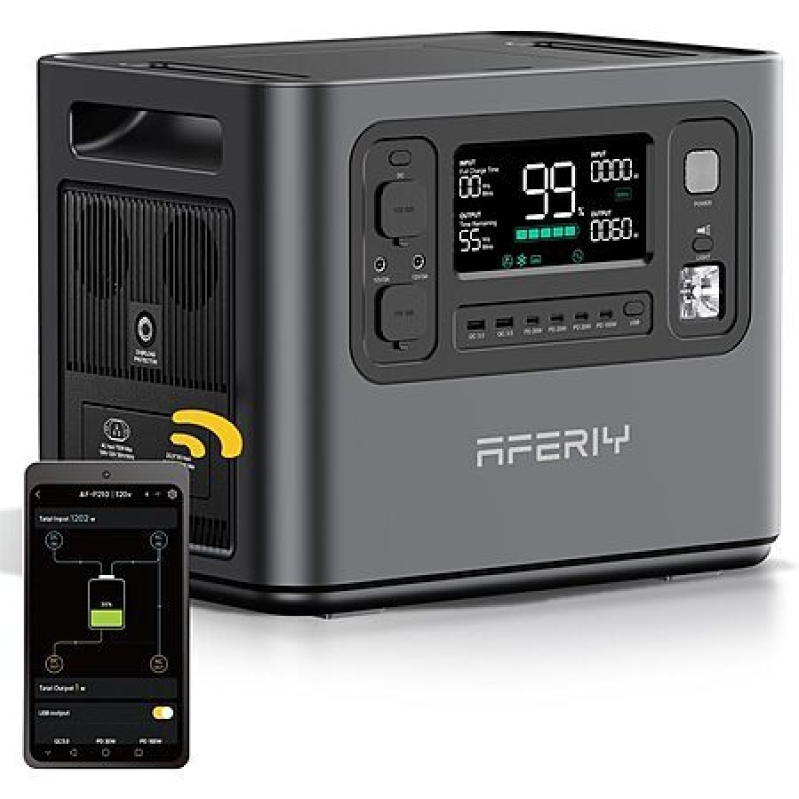 AFERIY P210 2048Wh LiFePO4 Power Station - Reliable Backup Power