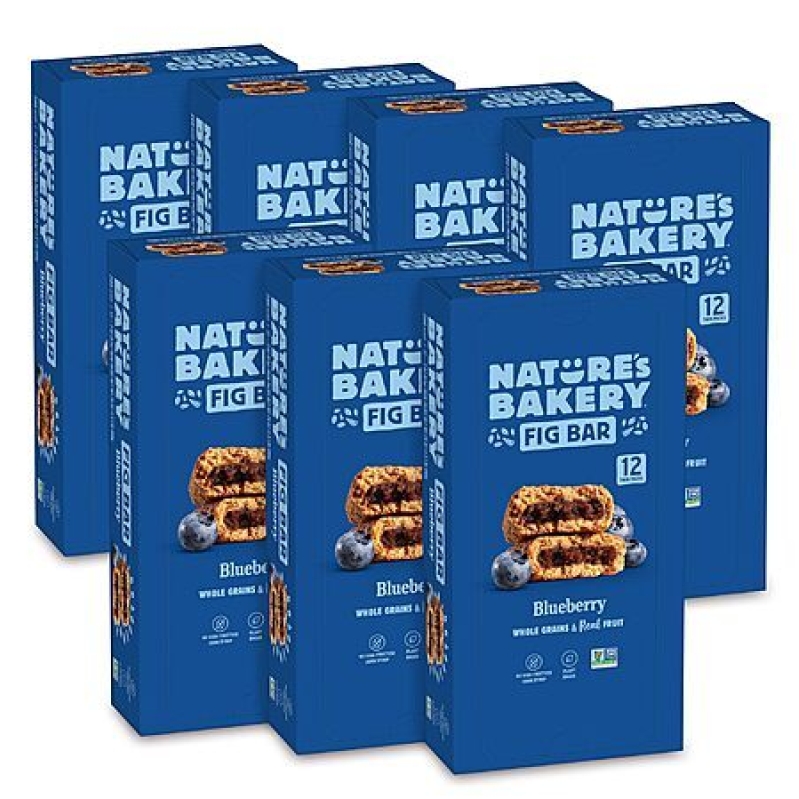 168-Ct 1-Oz Nature’s Bakery Whole Wheat Fig Bars (Blueberry) - Premium Snack Deal