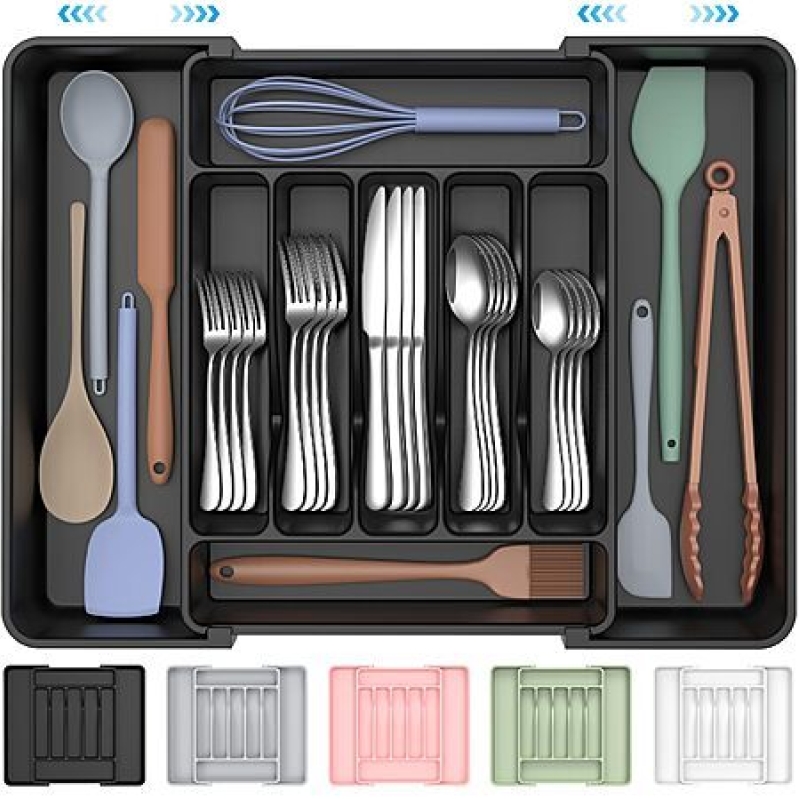Ukeetap Expandable Silverware Drawer Organizer - Maximize Your Drawer Space