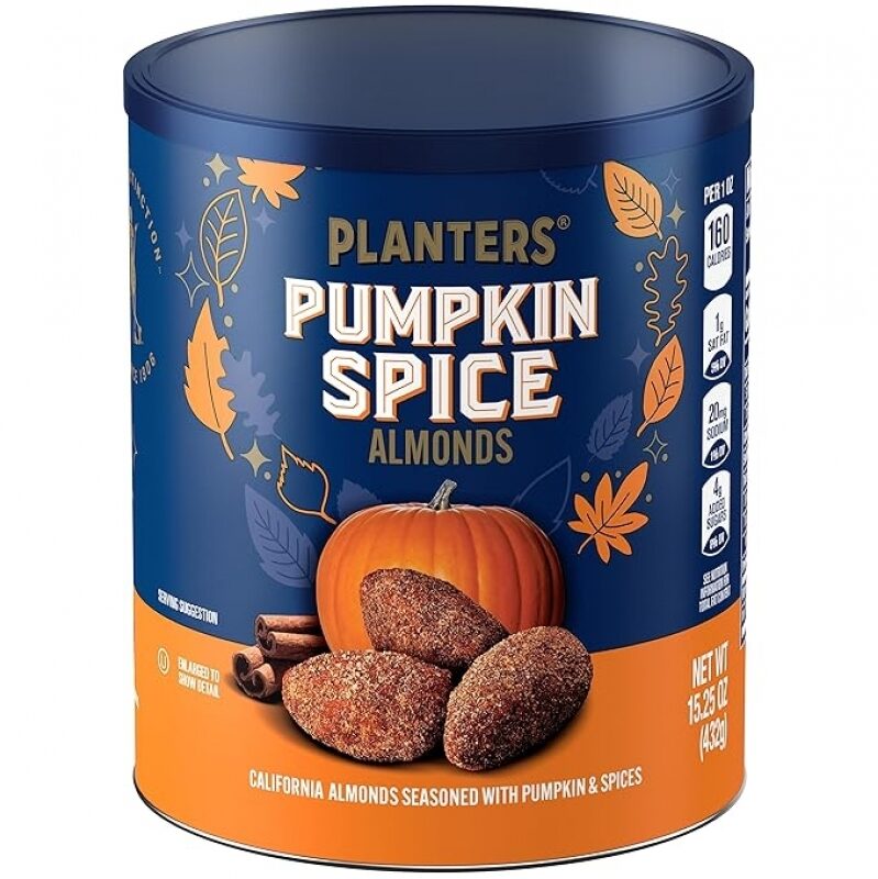 PLANTERS Fall Edition Pumpkin Spice Almonds - 15.25 oz Canister