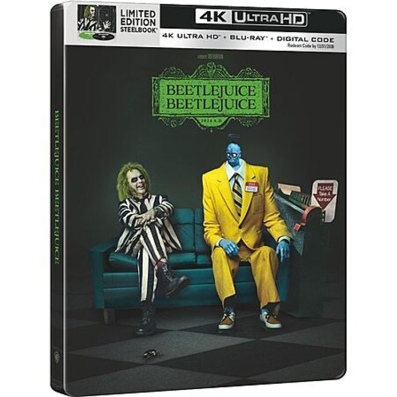 Beetlejuice Beetlejuice Steelbook: 4K UHD + Blu-ray + Digital Film - Best Value Deal
