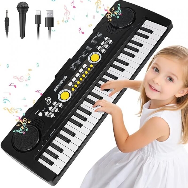 Affordable 49 Key Piano Keyboard for Kids - Perfect Birthday Gift
